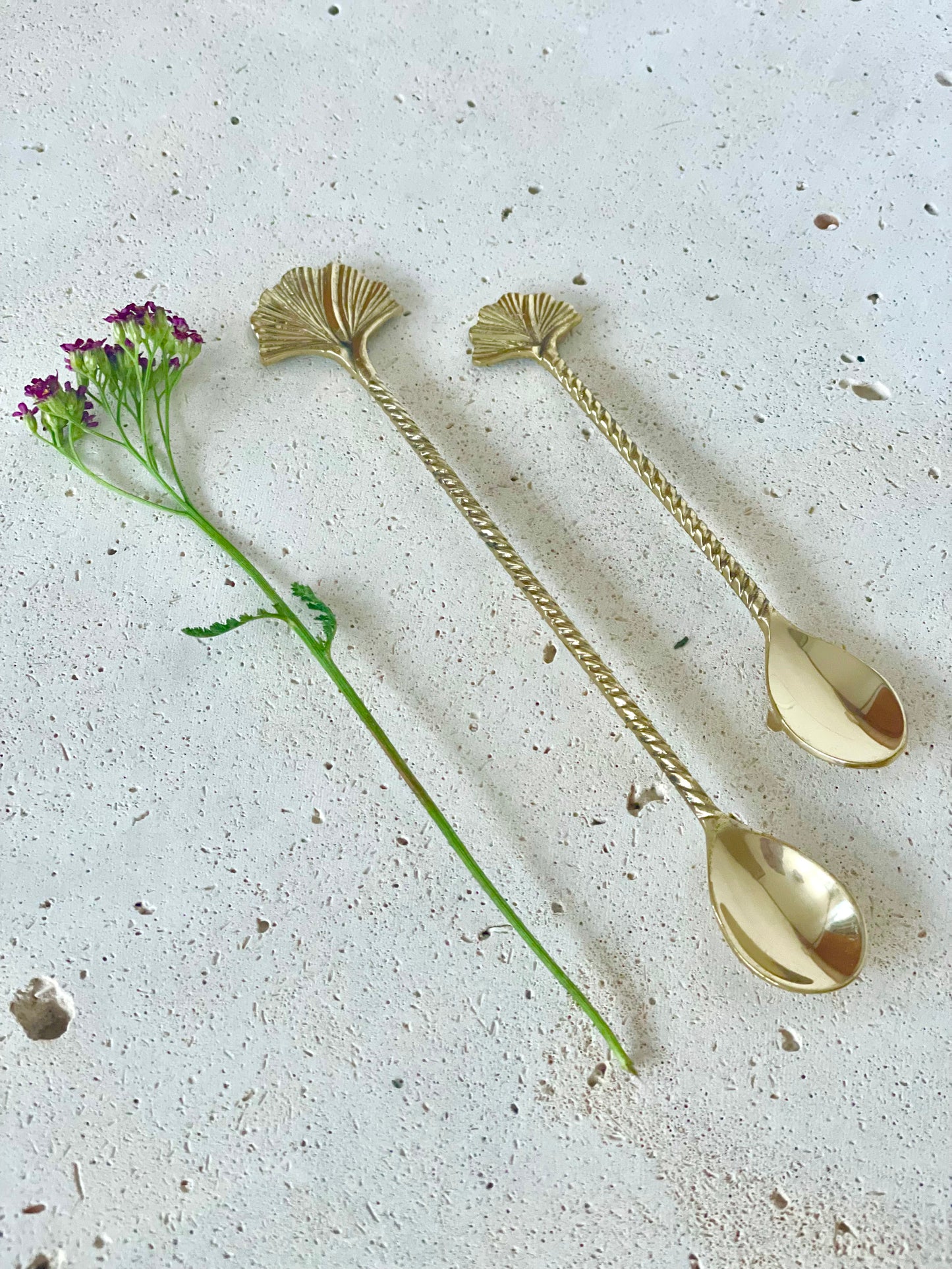 Gold Leaf Teaspoon