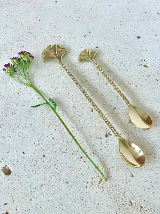 Gold Leaf Teaspoon