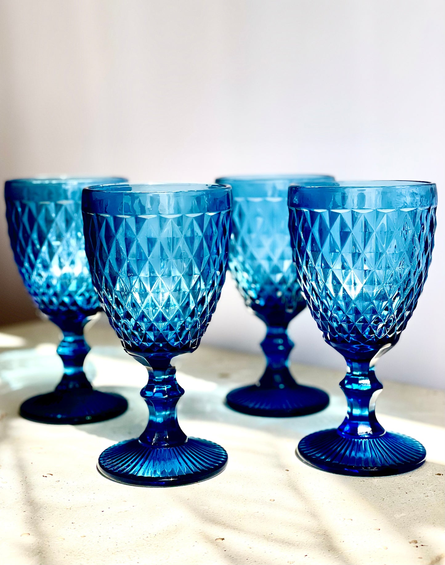 Indigo Wine Goblet- Set of 4