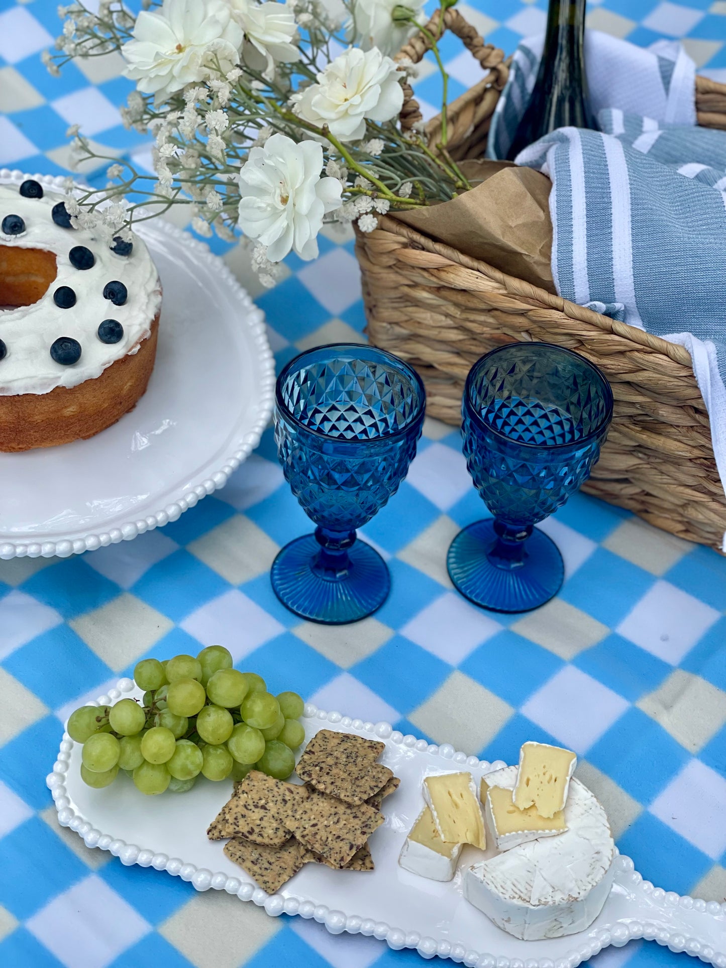 Indigo Wine Goblet- Set of 4