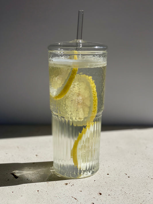 Ribbed Glass Tumbler